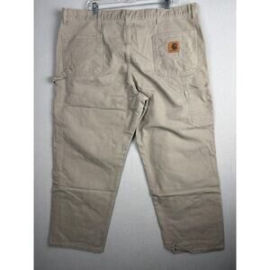 Carhartt B11 Work Pants Mens 46x30 Tan Canvas Utility Carpenter Double Knee